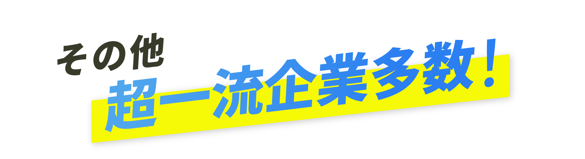 その他超一流企業多数！